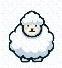 Flauschiges weißes Schaf
